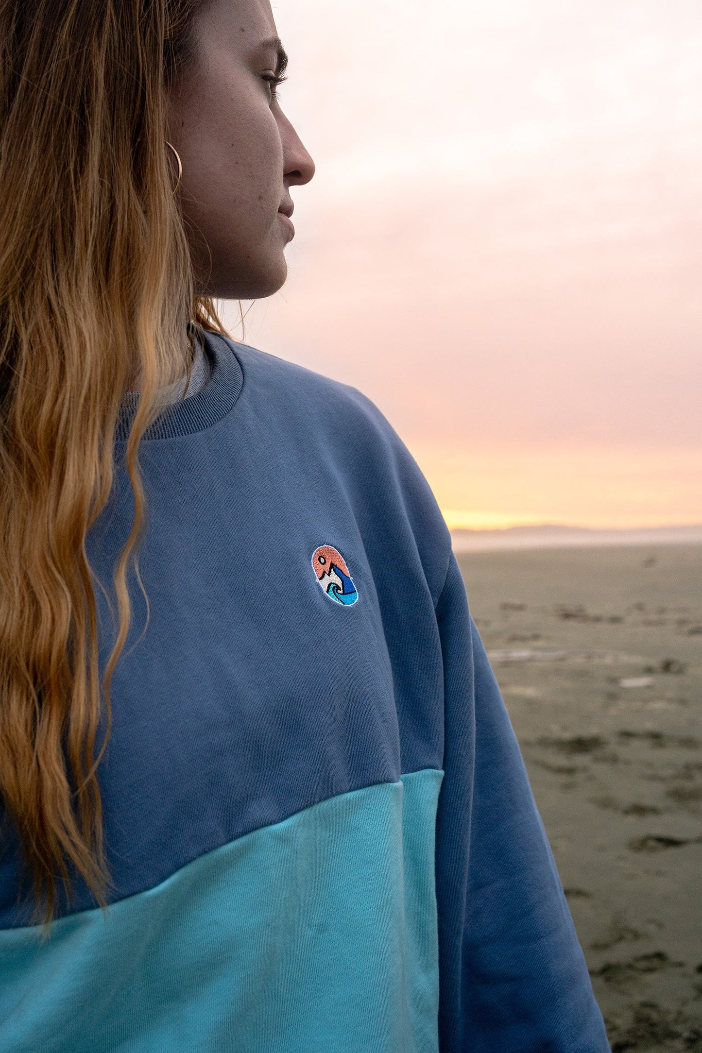 Blue Wave Crew Sweatshirt - Pure Madness Apparel