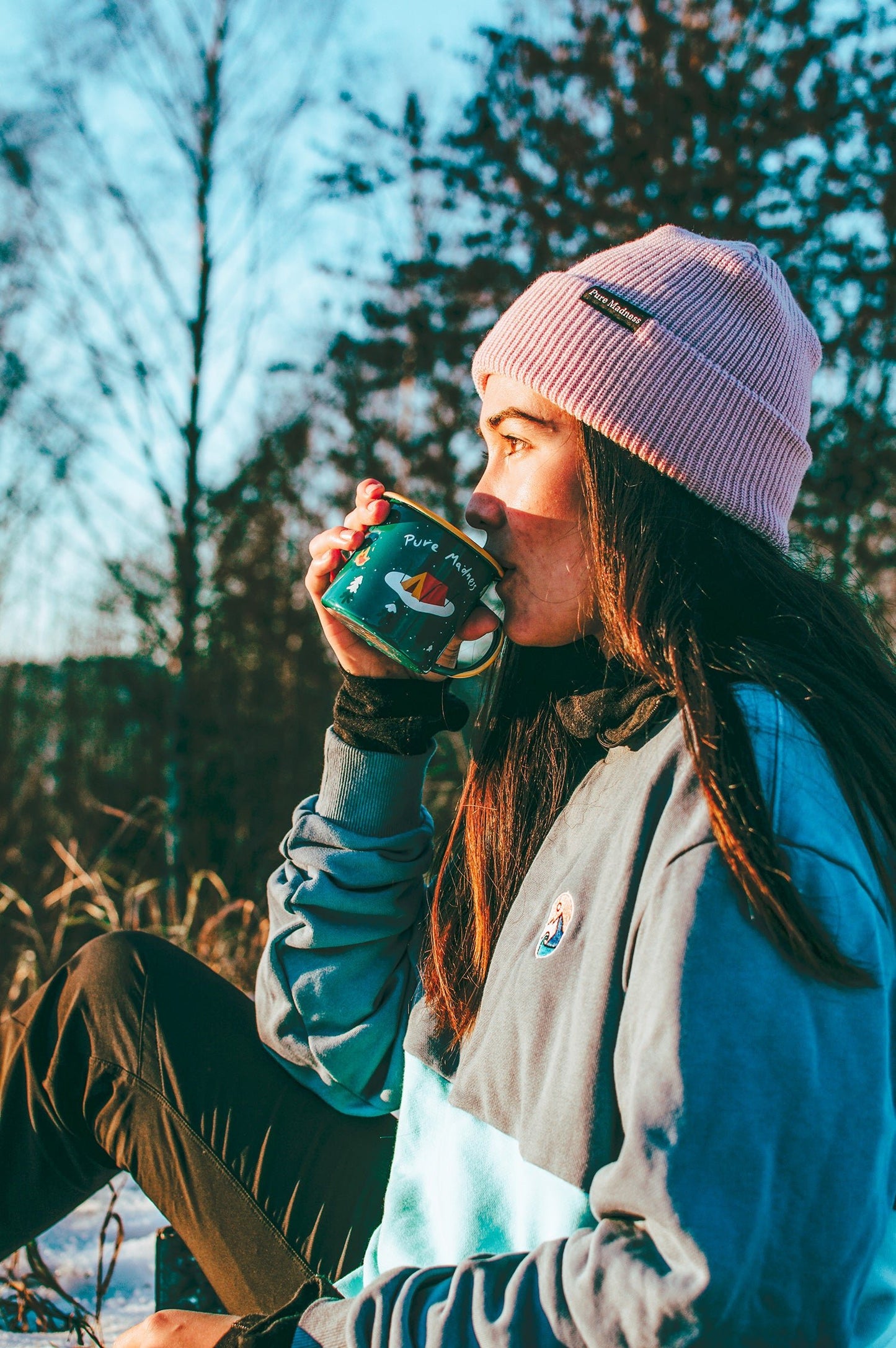 Blue Wave Crew Sweatshirt - Pure Madness Apparel